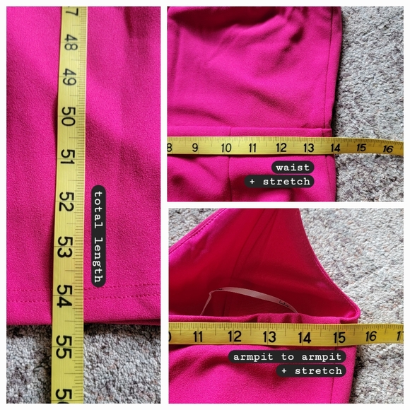 NWT Lulus Sensational Beauty Dark Pink Strapless Maxi Dress High Slit Medium - Picture 13 of 13